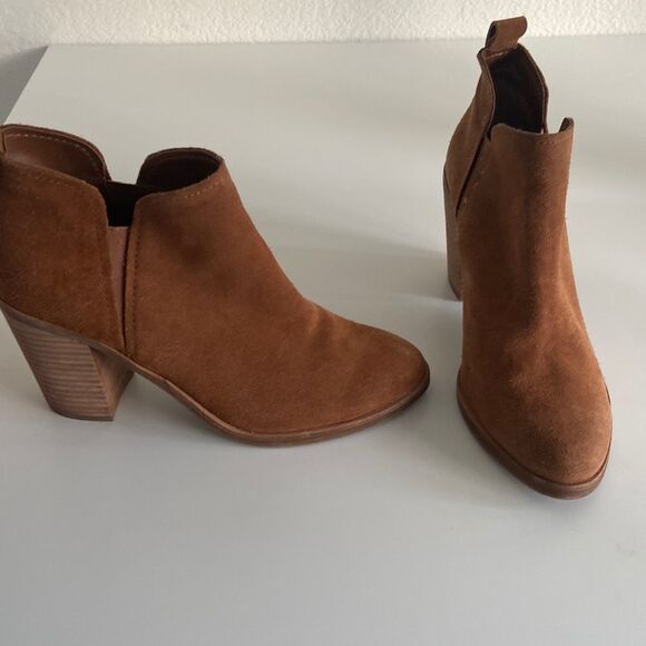 Dolce vita Brown Suede Boots Cowboy western Block heel booties Sz 8.5 - Picture 7 of 12
